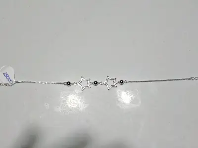 Pulsera de plata con estrellas y esferas - miniatura 3