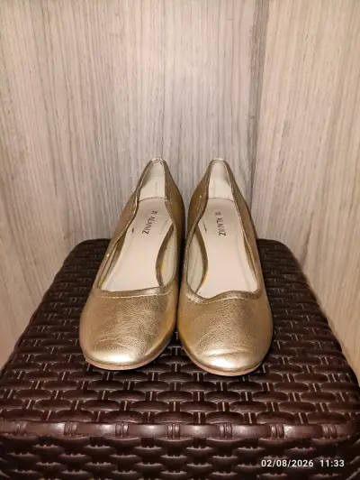 Zapatos de tacón dorados Alaniz talla 36 - miniatura 3
