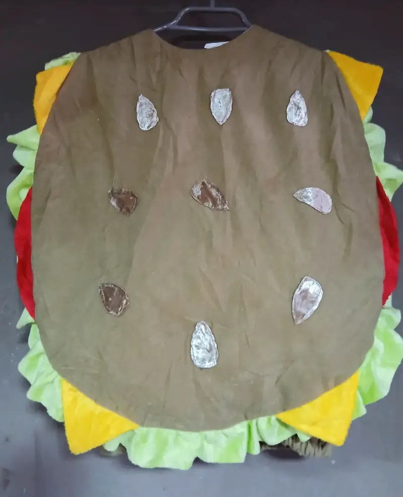 Disfraz de hamburguesa para niños Talla 1 a 3 años