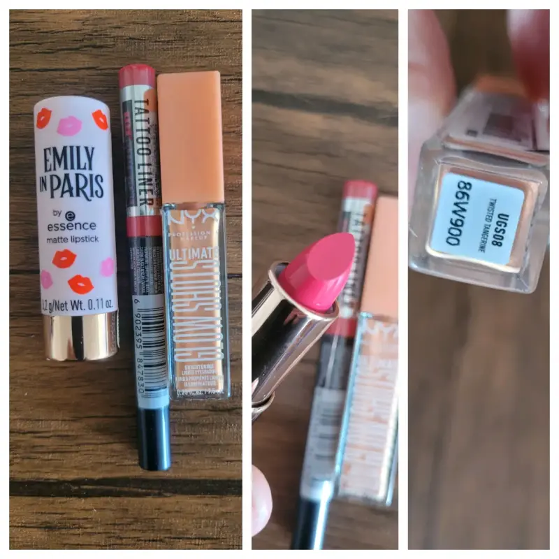 Set NYX,Maybelline,Essence: labial,deline y sombra
