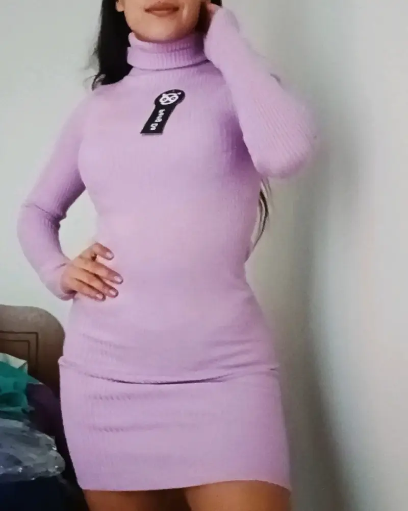 Vestido lanilla lila