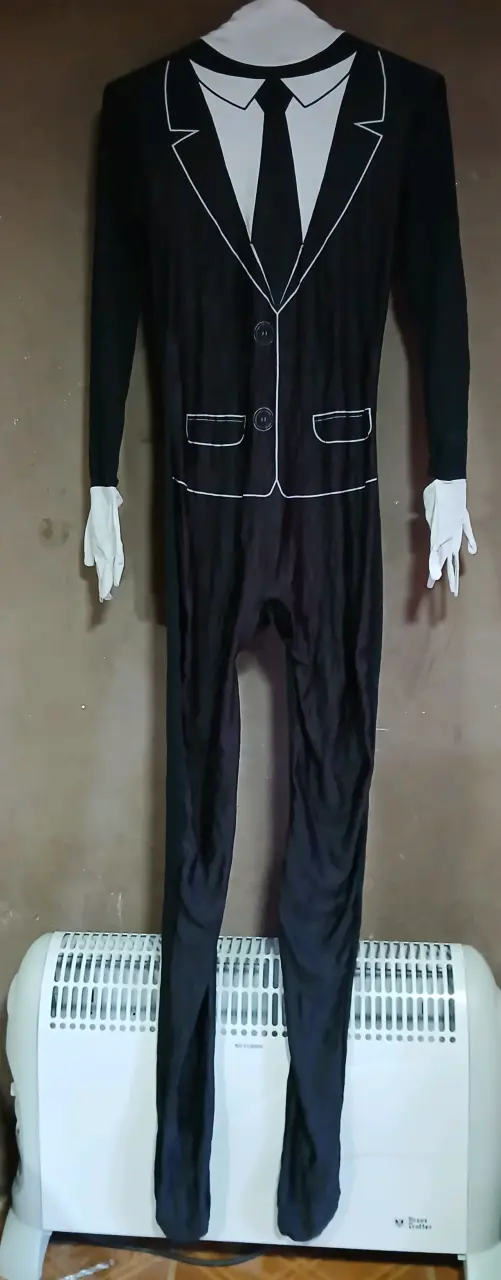Disfraz Slenderman talla 10-12 con diseño de traje - 1
