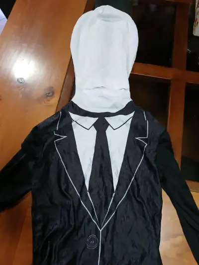 Disfraz Slenderman talla 10-12 con diseño de traje - miniatura 2