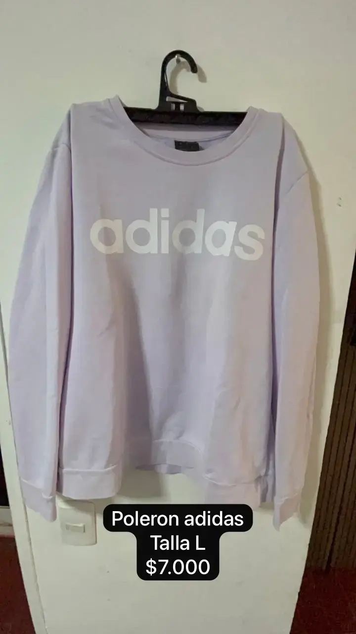 Polerón Adidas lila talla L