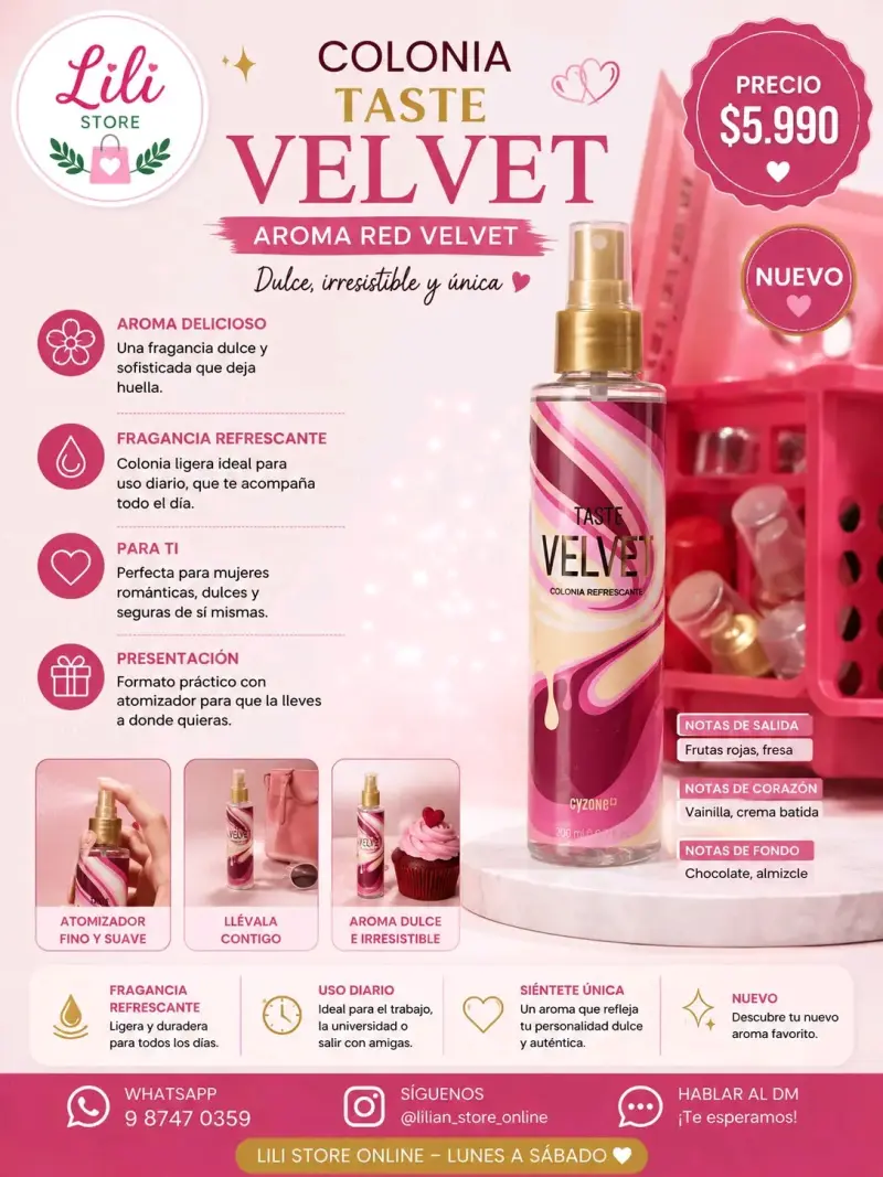 Colonia Taste Velvet Aroma Red Velvet 200ml