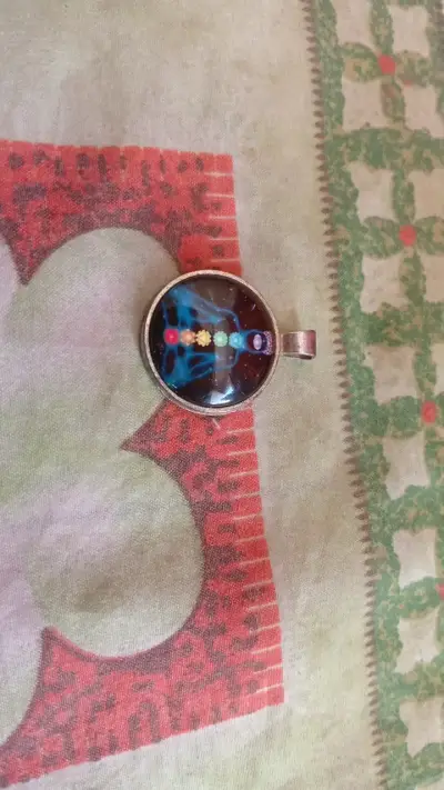 Colgante de chakra y moneda italiana de 100 liras - miniatura 3