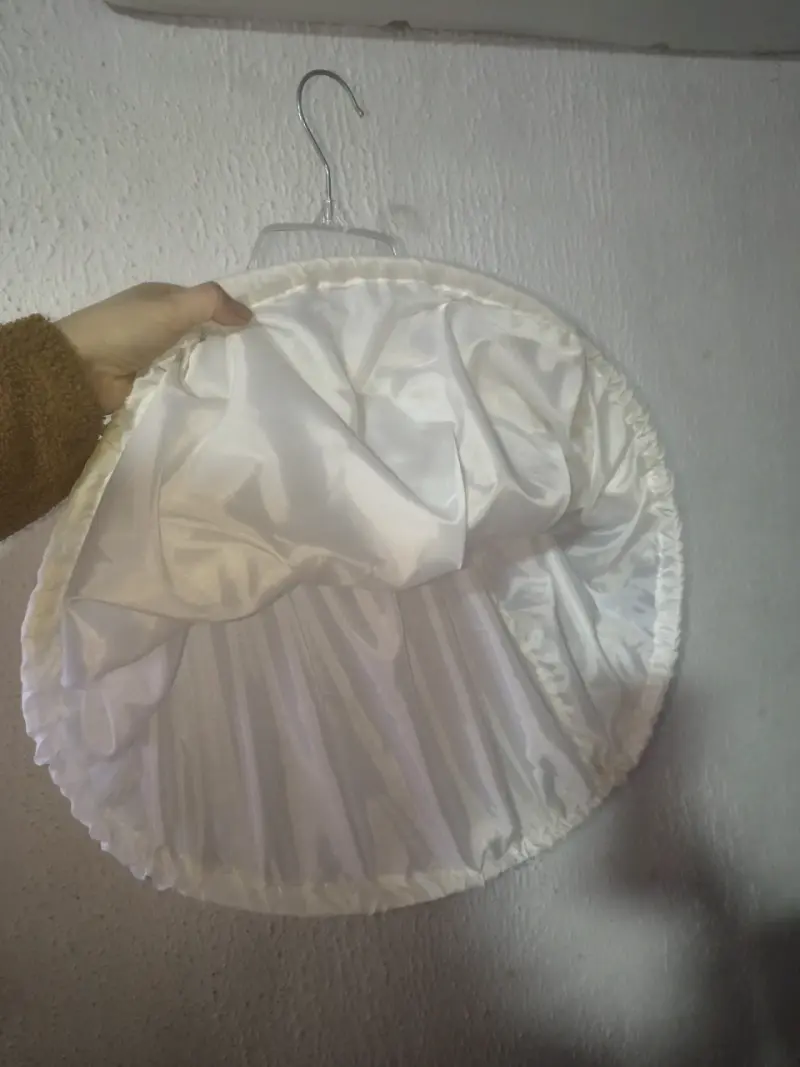 Vestido de cueca blanco y morado - 6