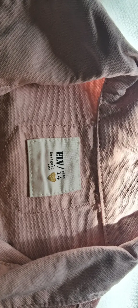 Chaqueta rosada de mezclilla para niña talla 14 - 2
