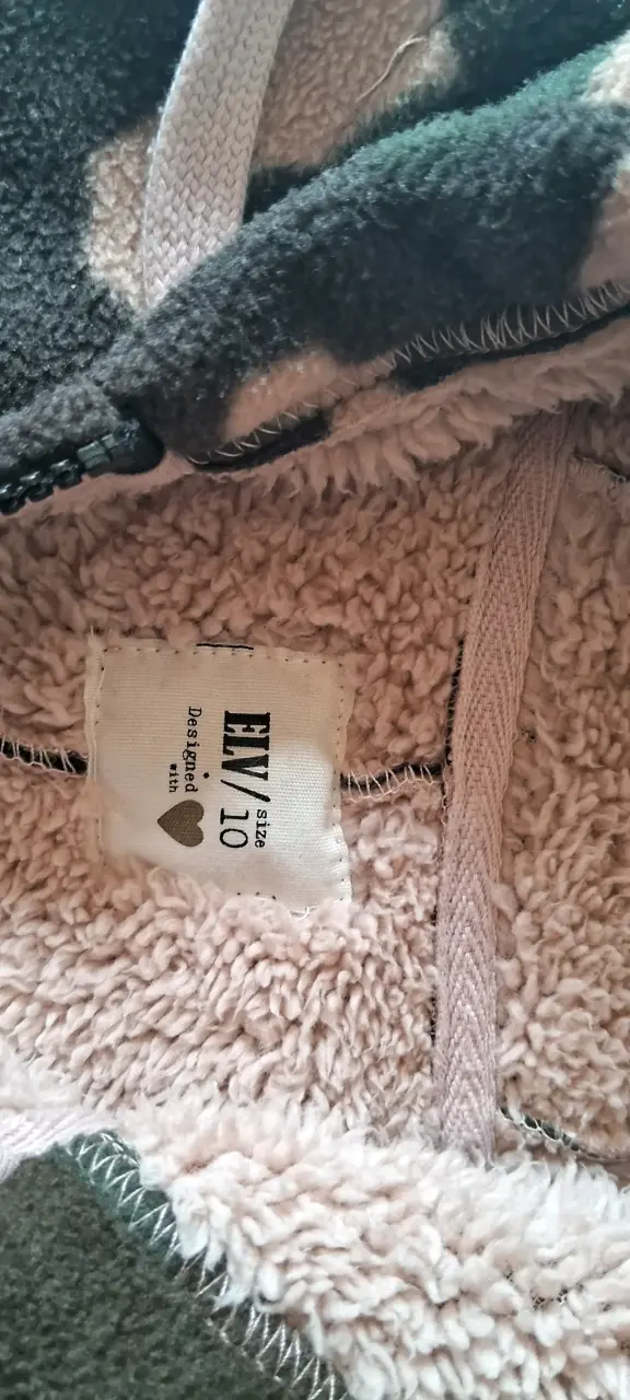 Abrigo de polar con capucha camuflado para niña - 3