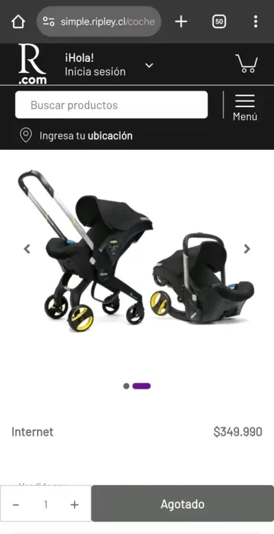 Coche de bebé Doona+ con capota roja - miniatura 5