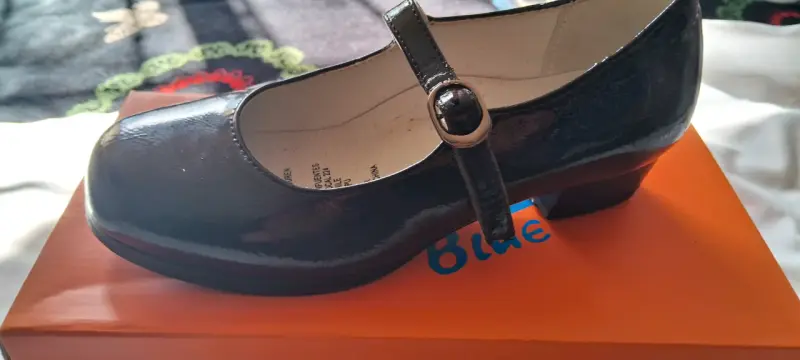 Zapatos de huasa charol negro para niña con hebil - 3