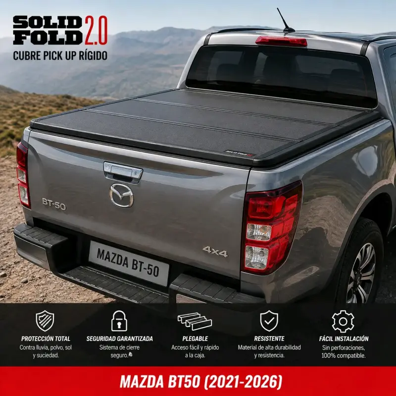 Cubre Pick Up Rígido Solid Fold 2.0 para Mazda BT-50