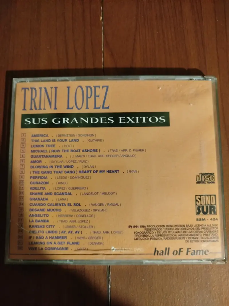 CD Trini Lopez Sus Grandes Éxitos - 2