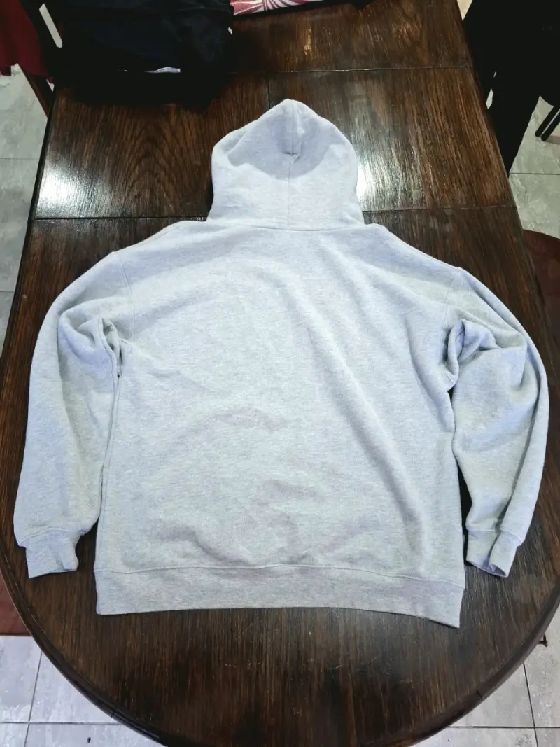 Polerón con capucha Thrasher gris logo llamas - 2