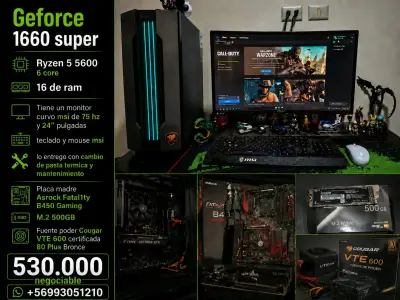 PC Gamer con GeForce 1660 Super y Ryzen 5 5600 - miniatura 1