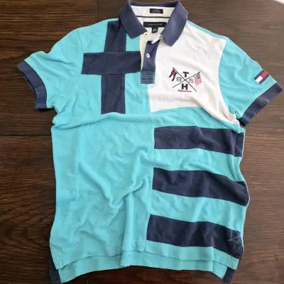 Polera Polo Tommy Hilfiger Azul Rayas - miniatura 1