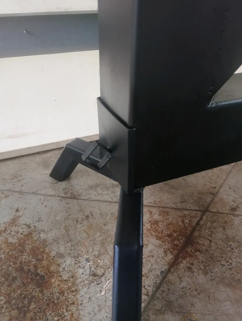 Estufa a leña de acero negra para exteriores - 4