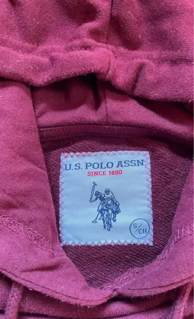 Polerón con capucha burdeos U.S. Polo Assn - miniatura 3