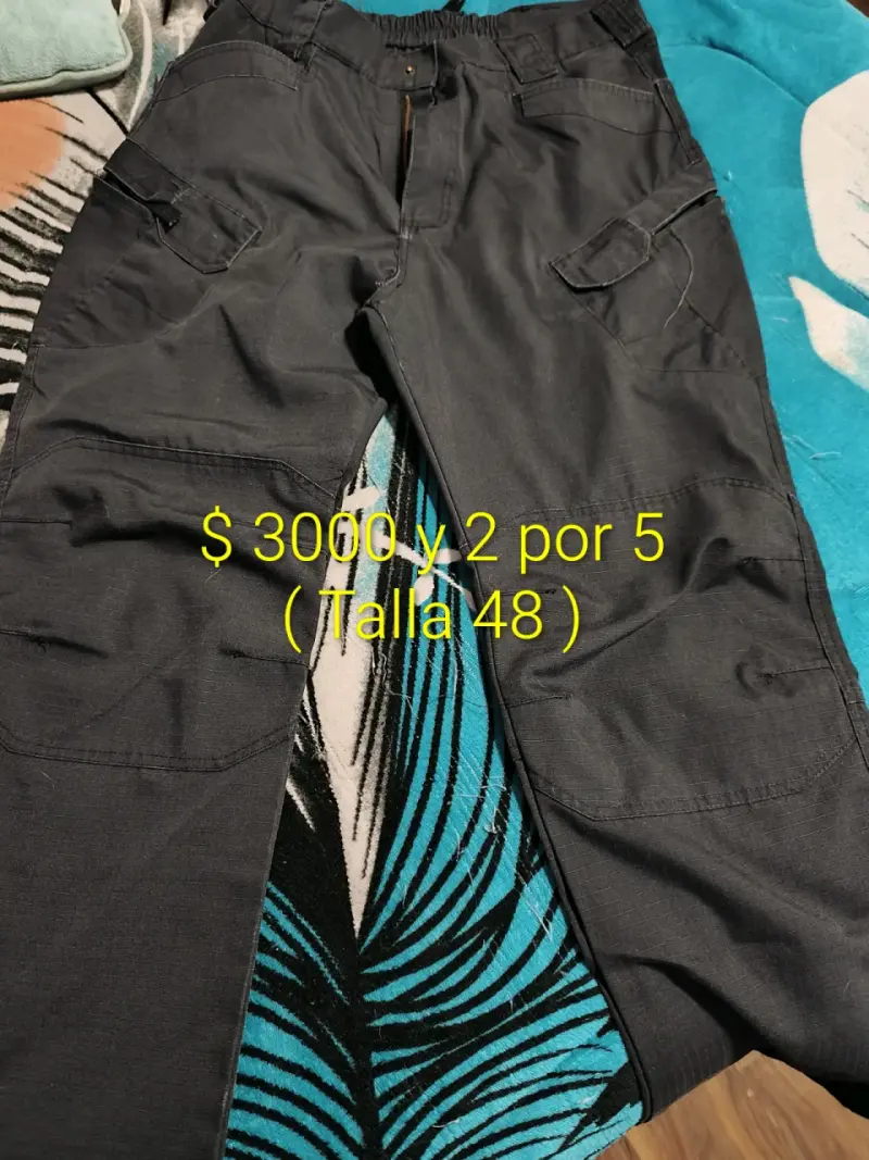 Pantalones cargo beige y negros talla 46 y 48 - 2