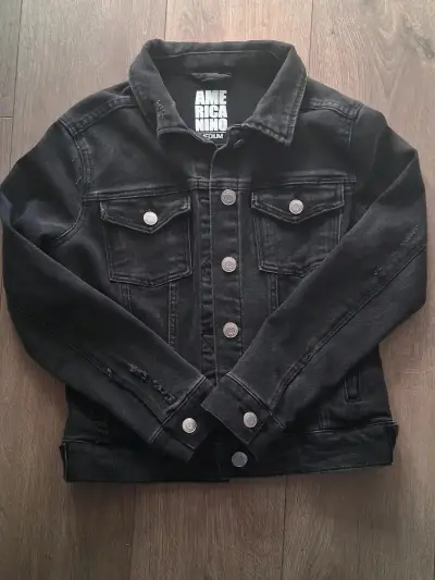 Chaqueta de mezclilla negra Americanino para mujer - miniatura 1