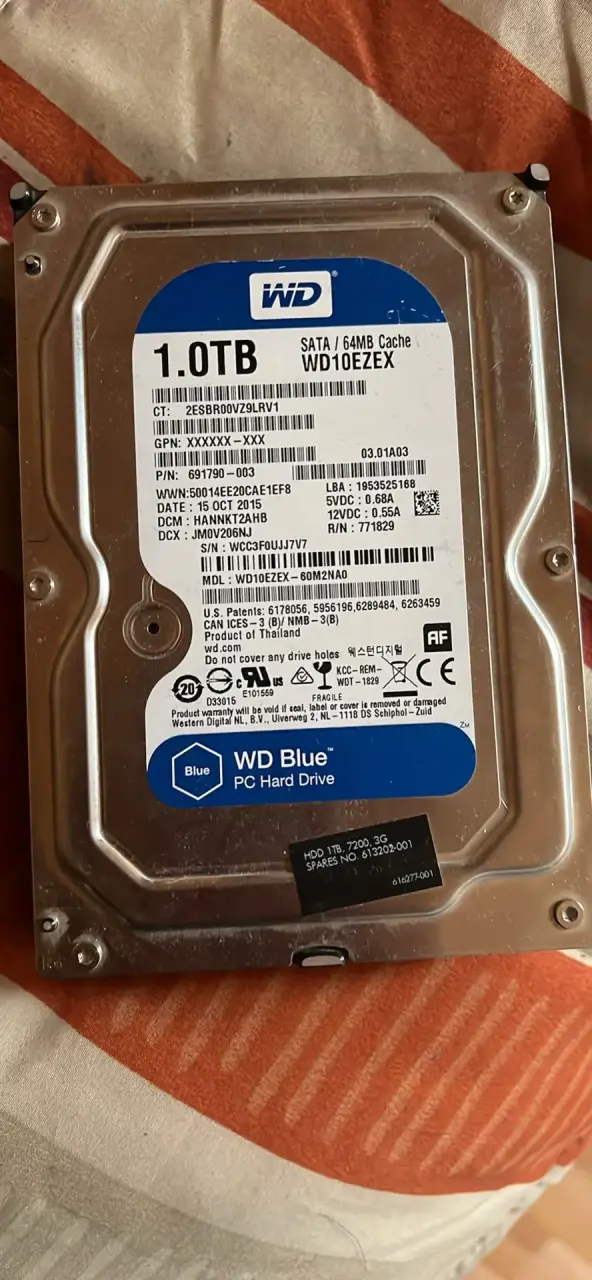 Disco Duro Interno WD Blue 1TB SATA
