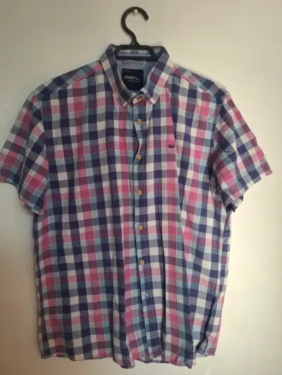 Camisa a cuadros Ferouch de manga corta - miniatura 1