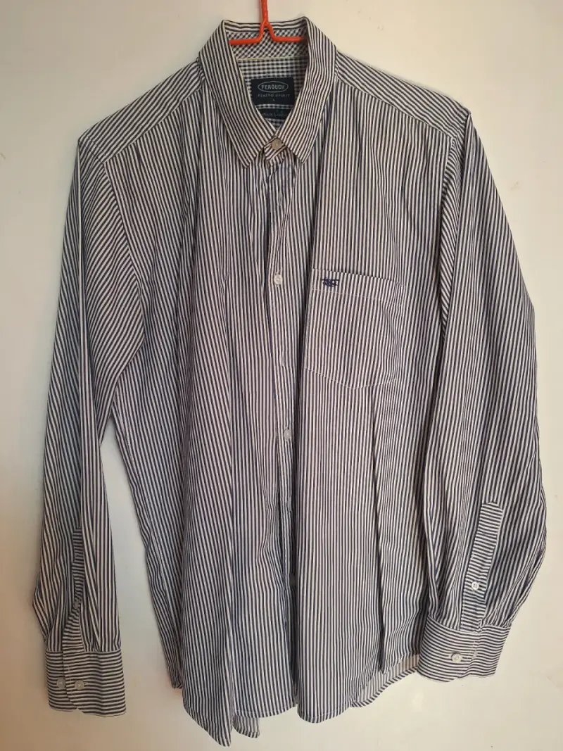 Camisa a rayas azul y blanca Ferouch - 1