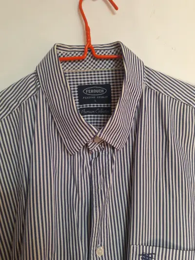 Camisa a rayas azul y blanca Ferouch - miniatura 2