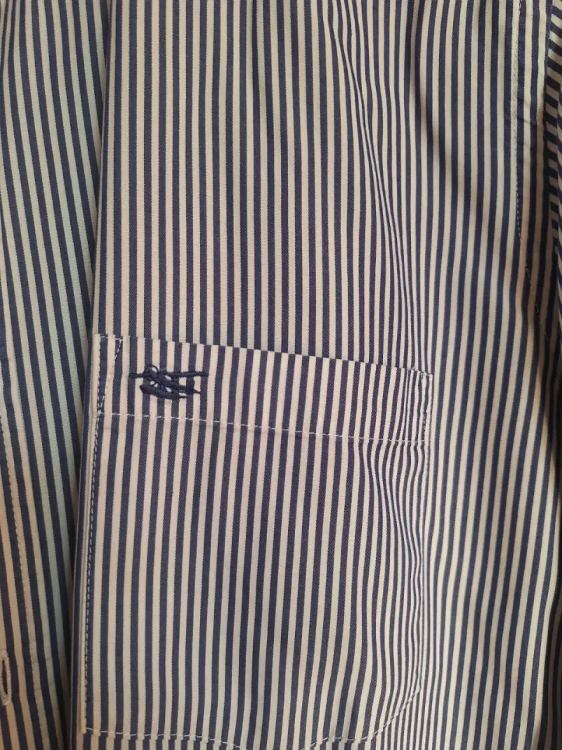 Camisa a rayas azul y blanca Ferouch - 3