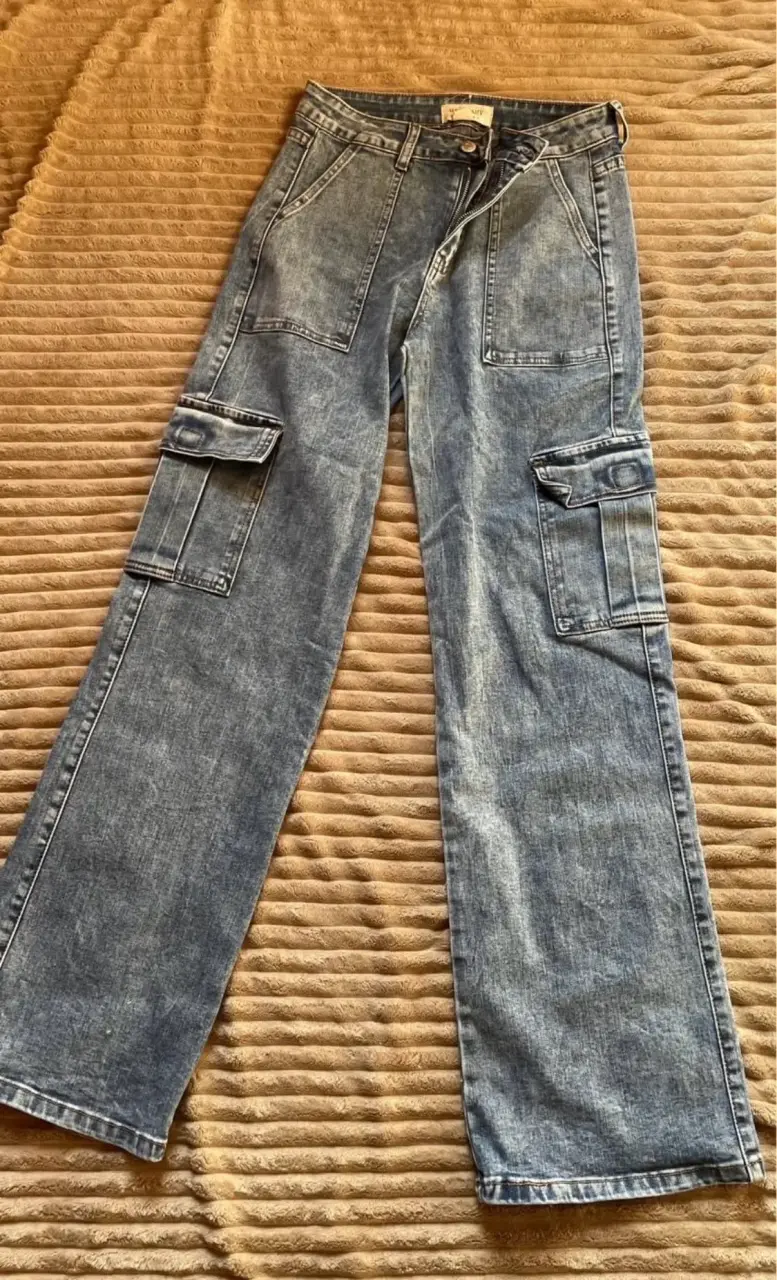 Jeans cargo azul University talla 36 - 1