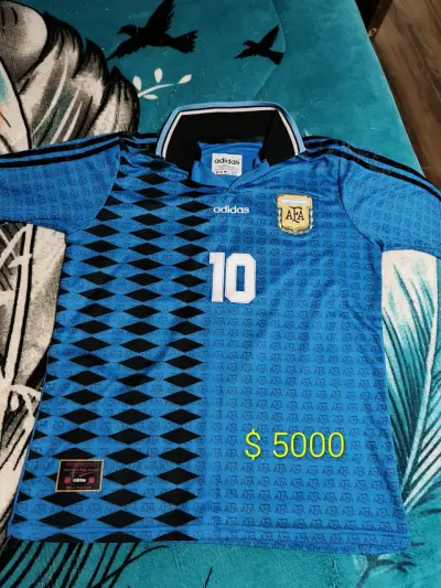 Camiseta retro Adidas AFA Maradona azul - miniatura 1