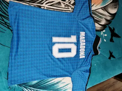 Camiseta retro Adidas AFA Maradona azul - miniatura 3