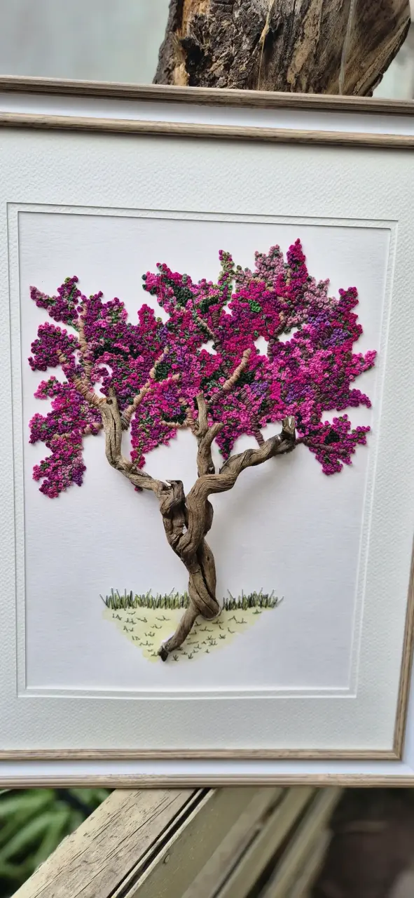 Bugambilia bordado en papel - 6