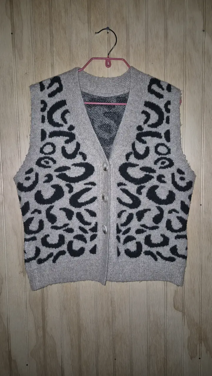 Chaleco sin mangas con diseño animal print