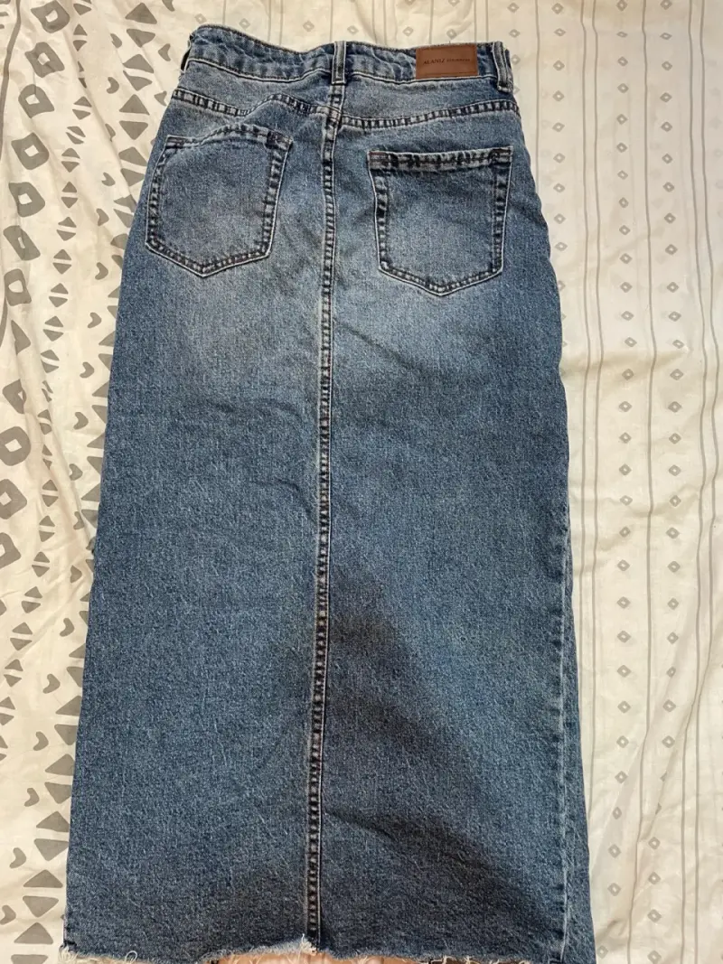 Falda de mezclilla Alaniz Denim Wear azul - 3
