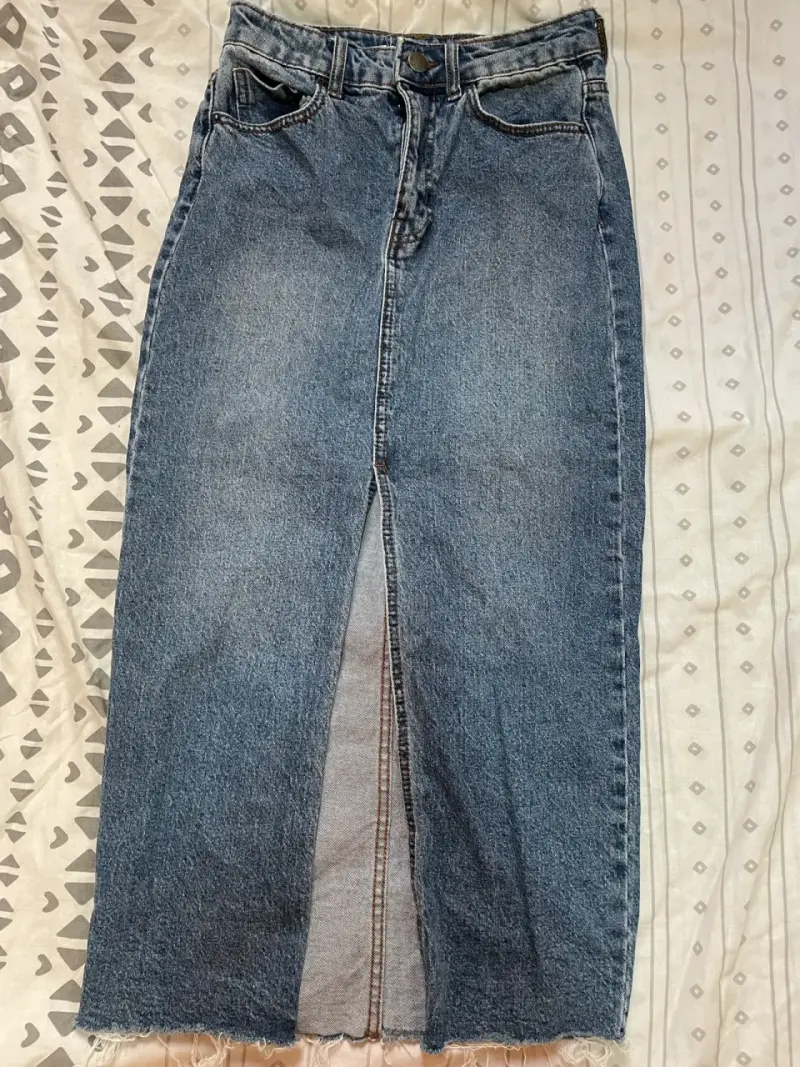 Falda de mezclilla Alaniz Denim Wear azul - 4
