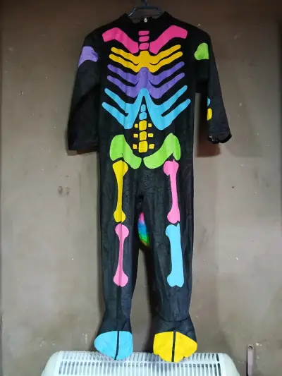 Disfraz de esqueleto multicolor para niños - miniatura 1