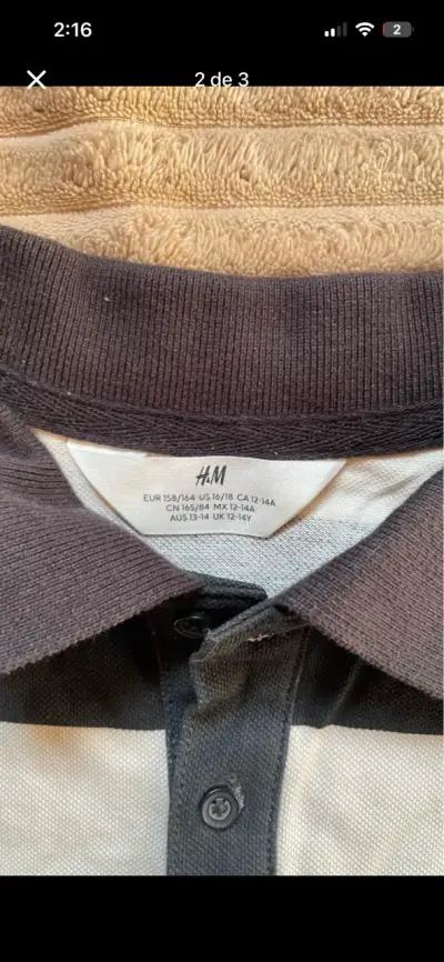 Polera Polo a Rayas H&M para Hombre - miniatura 2