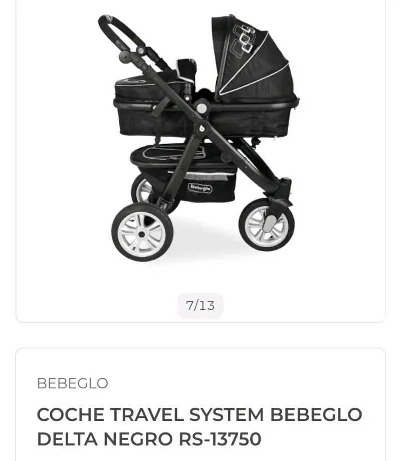 Coche Travel System Bebeglo Delta Negro RS-13750 - 2