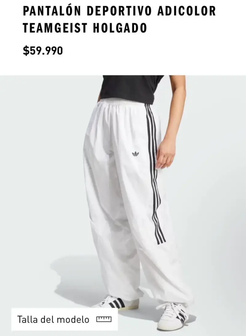 Pantalones deportivos blancos Adidas con franjas - 2