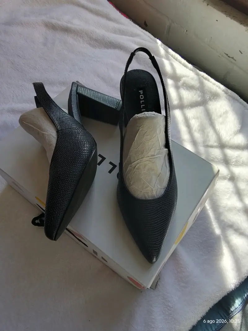 Zapatos de tacón negro Pollini elegantes Talla 38 - 3