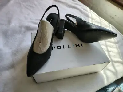 Zapatos de tacón negro Pollini elegantes Talla 38 - miniatura 4
