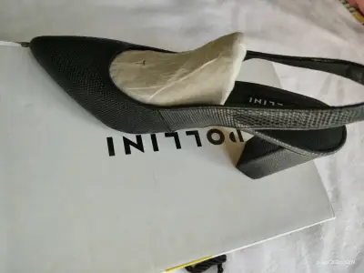 Zapatos de tacón negro Pollini elegantes Talla 38 - miniatura 6