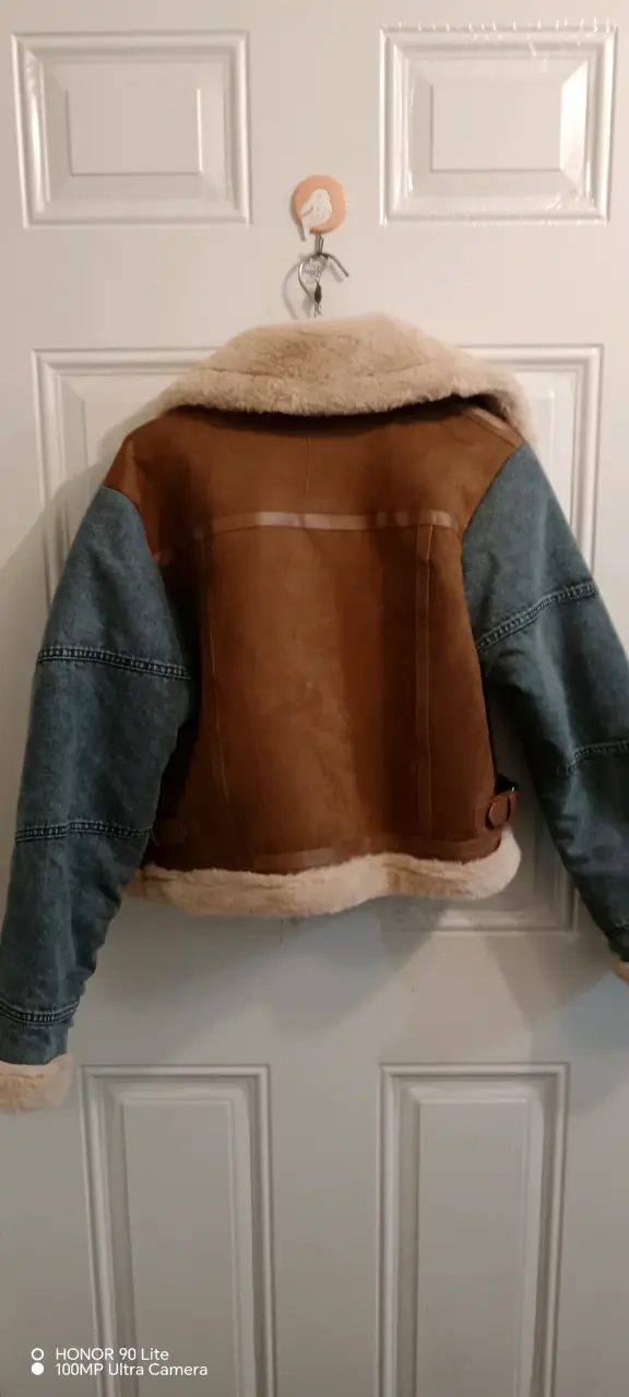 Chaqueta de mezclilla con forro de piel sintética - 3