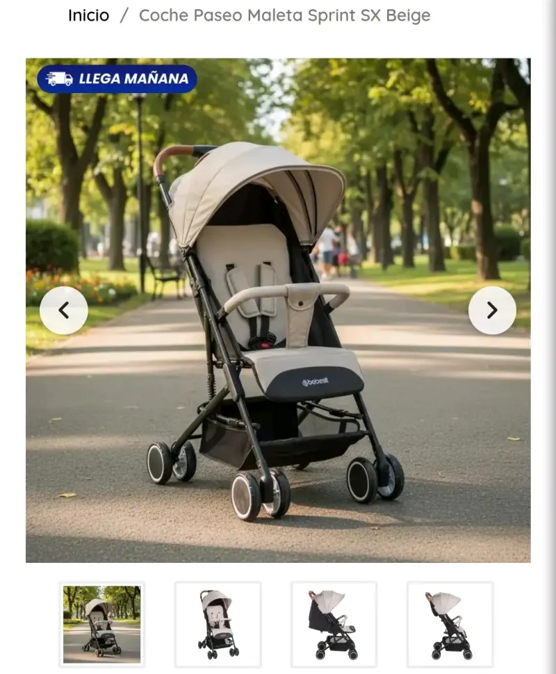 Coche Paseo Bebesit Sprint SX Beige Plegable