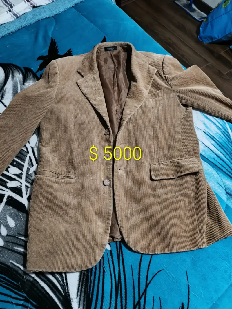 Blazer de pana marrón para hombre