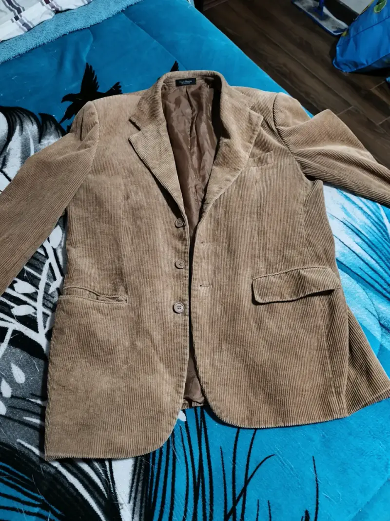 Blazer de pana marrón para hombre - 2