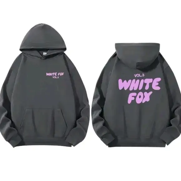 Hoddie Polerón con capucha White Fox Vol.3 gris - 4