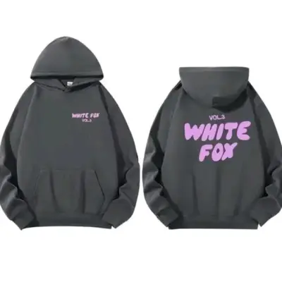 Hoddie Polerón con capucha White Fox Vol.3 gris - miniatura 4