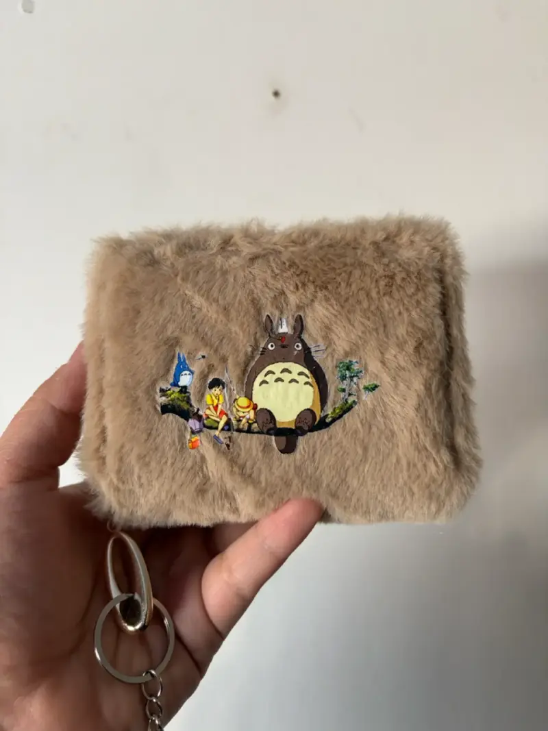Billetera peluche Totoro con llavero - 1